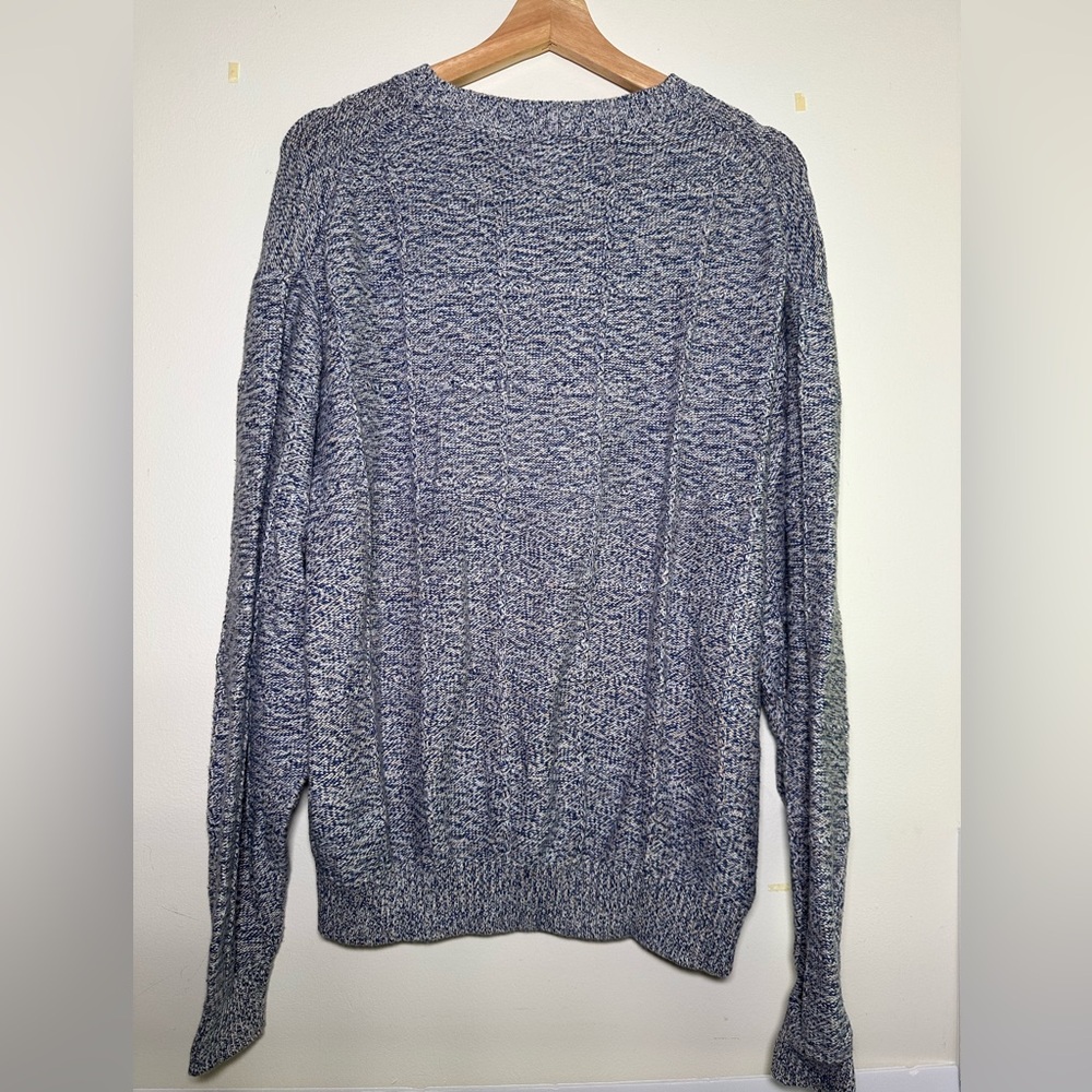 100% cotton blue knit sweater